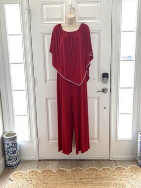NEW Red One Piece With Cape by Prelude